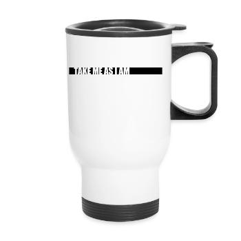 Logo Take me - Thermobecher mit Tragegriff - Weiß - Vorne