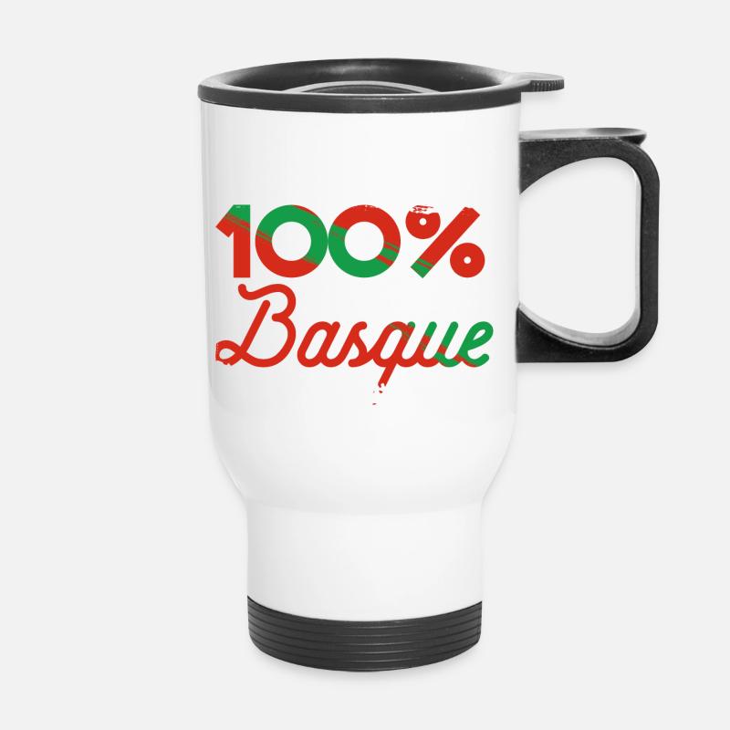 100% Basque - Tasse isotherme avec poignée - blanc