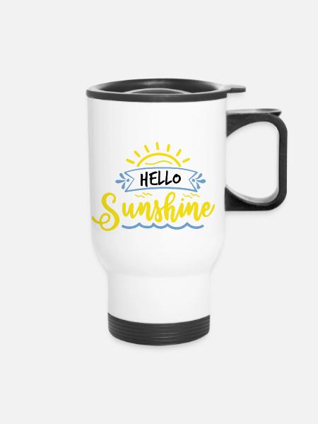 HALLO SONNENSCHEIN - Thermobecher mit Tragegriff - Weiß