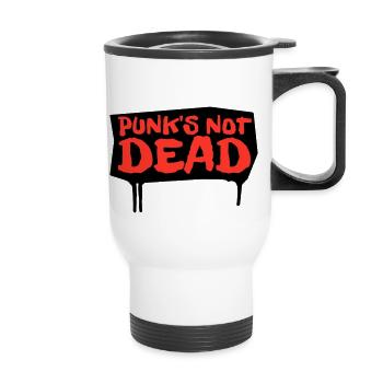punks not dead | red-edition - Thermobecher mit Tragegriff - Weiß - Vorne