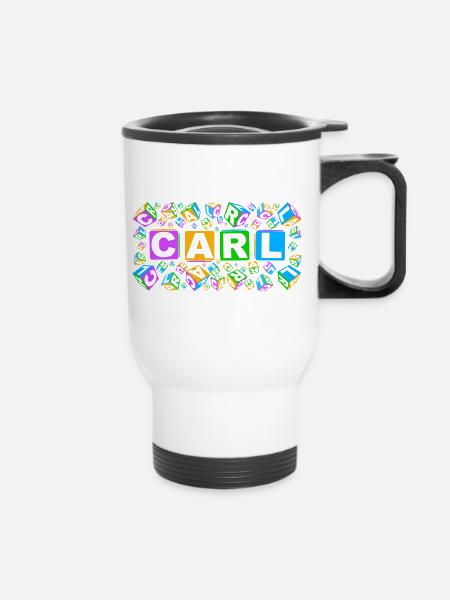 CARL colourful cubes - Thermobecher mit Tragegriff - Weiß