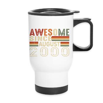 August 2000 Vintage Birthday Gift 24 Years - Thermal mug with handle - white - Front