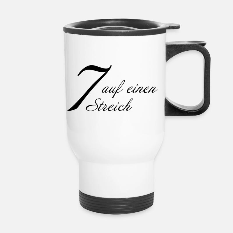 Seven in one fell swoop - Thermal mug with handle - white