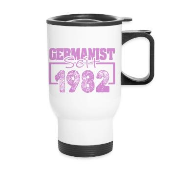 Born in 1982 - Thermal mug with handle - white - Front