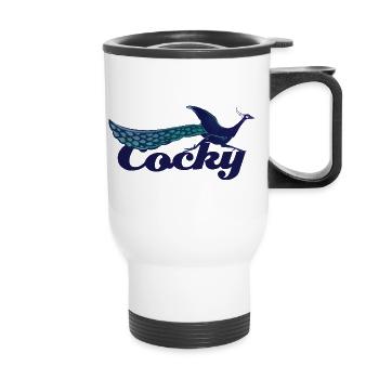 Vol du Phénix Arrogant - Tasse isotherme avec poignée - blanc - Devant