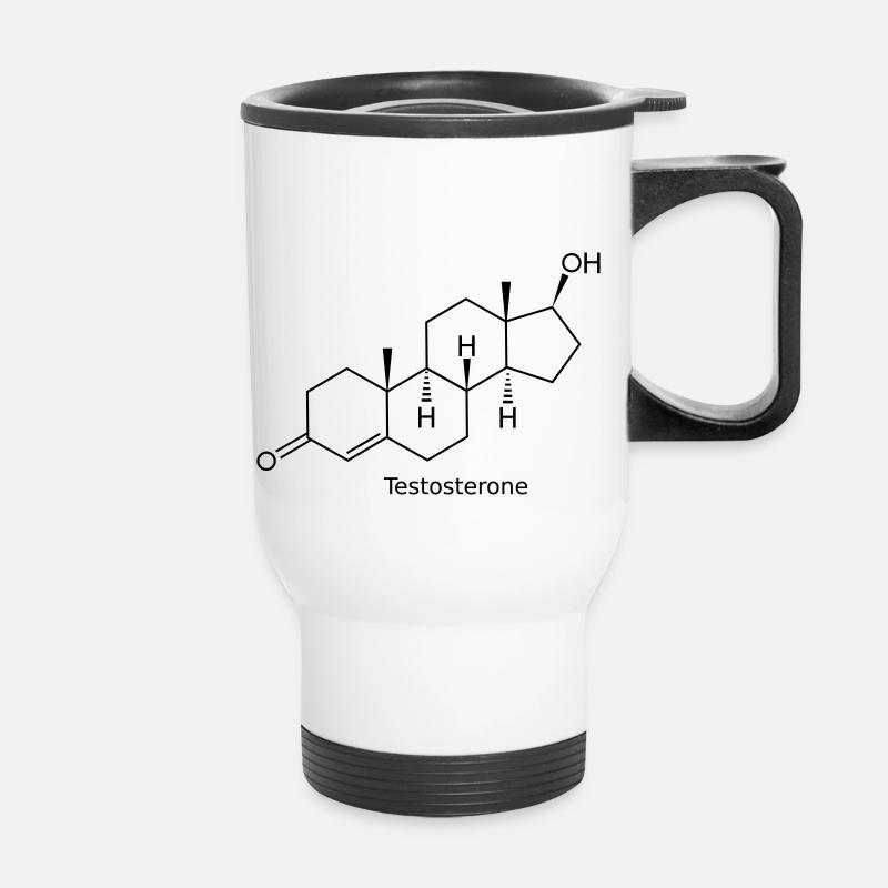 Testosterone - Thermal mug with handle - white