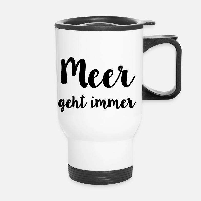 Spreadshirt tive_Meer - Thermobecher mit Tragegriff - Weiß