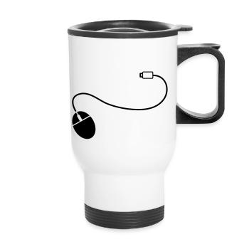 mouse_cursor__f1 - Thermal mug with handle - white - Front