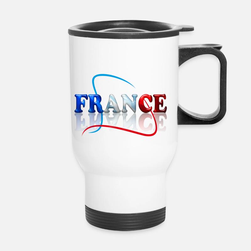 Arabesken Frankreich - Thermobecher mit Tragegriff - Weiß