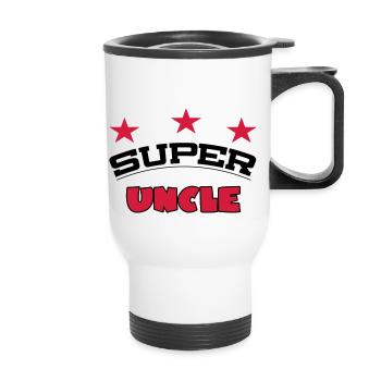 Super uncle - Thermal mug with handle - white - Front