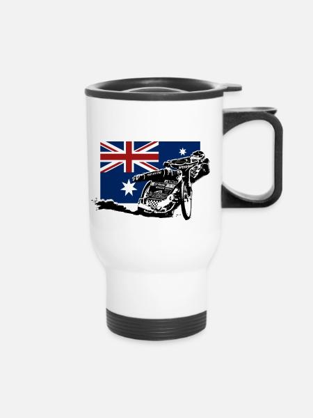 Speedway - Australia Flag - Thermobecher mit Tragegriff - Weiß