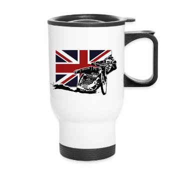 Speedway - Union Jack - Thermobecher mit Tragegriff - Weiß - Vorne