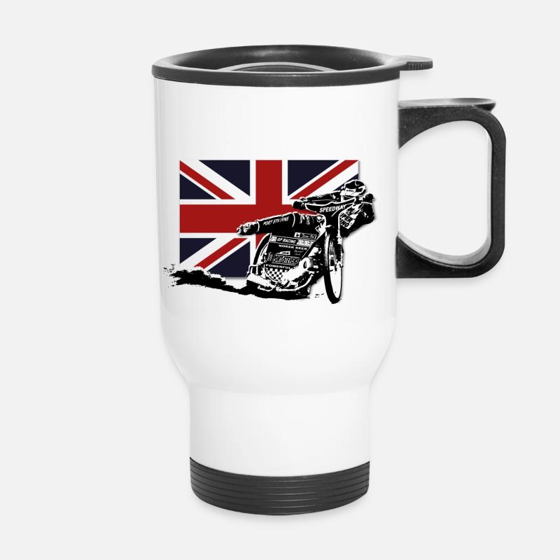 Speedway - Union Jack - Thermobecher mit Tragegriff - Weiß