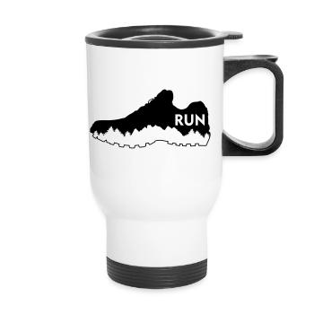Course à pied, course à pied - Tasse isotherme avec poignée - blanc - Devant