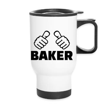 Boulanger - Tasse isotherme avec poignée - blanc - Devant