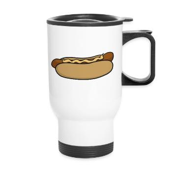 Hotdog - Thermobecher mit Tragegriff - Weiß - Vorne