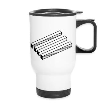 illusion d'optique - Tasse isotherme avec poignée - blanc - Devant