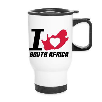 south_africa_i_love_2 - Thermal mug with handle - white - Front