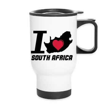 south_africa_i_love_02 - Thermal mug with handle - white - Front