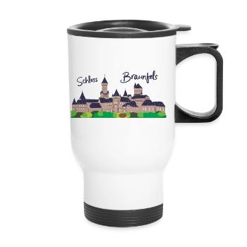 Château de Braunfels en Hesse, dessin - Tasse isotherme avec poignée - blanc - Devant