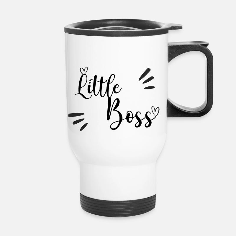 Little Boss, kleiner Boss - Thermobecher mit Tragegriff - Weiß