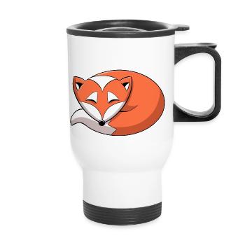 Fox - Thermal mug with handle - white - Front