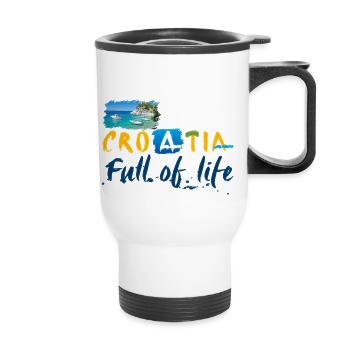 Croatia Croatian Hrvatska Croatia Croats Croat - Thermal mug with handle - white - Front