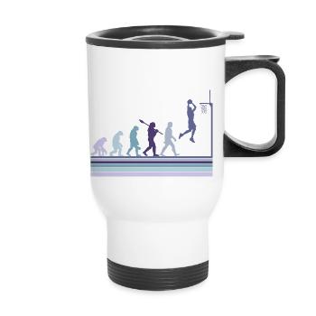 Basketball Sports Evolution for BBall Lovers Dunk - Thermal mug with handle - white - Front