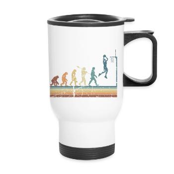 Basketball Sports Evolution for BBall Lovers Dunk - Thermal mug with handle - white - Front