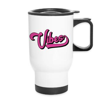 Vibes - Thermal mug with handle - white - Front