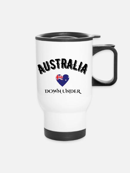 Australien Down Under - Thermobecher mit Tragegriff - Weiß