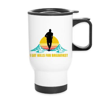 Trail Run Ultra Running Trekking en montagne Course à pied - Tasse isotherme avec poignée - blanc - Devant