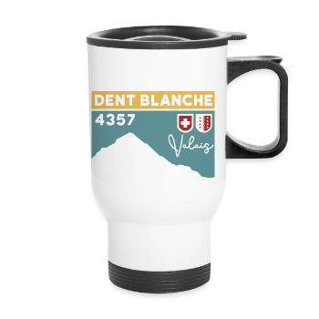Dent Blanche Granges Valais Itinéraire normal randonnée alpine - Tasse isotherme avec poignée - blanc - Devant