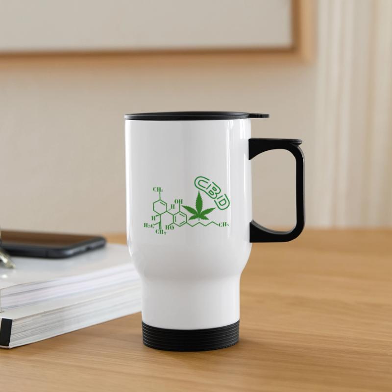 Structure moléculaire du CBD Tasse isotherme avec poignée
