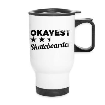 Skateboarders - Thermal mug with handle - white - Front