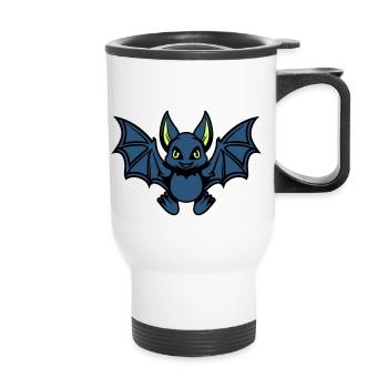 Bat Comic Animal - Thermal mug with handle - white - Front
