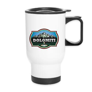 Dolomites, Italie - Tasse isotherme avec poignée - blanc - Devant