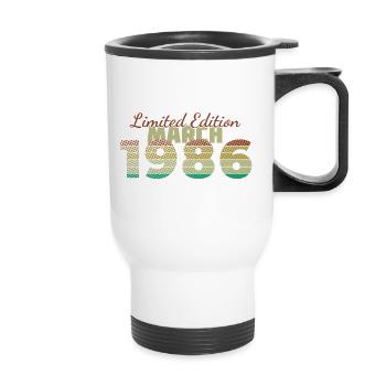 40. Geburtstag Limited Edition (SCR) 03/1986 - Thermobecher mit Tragegriff - Weiß - Vorne