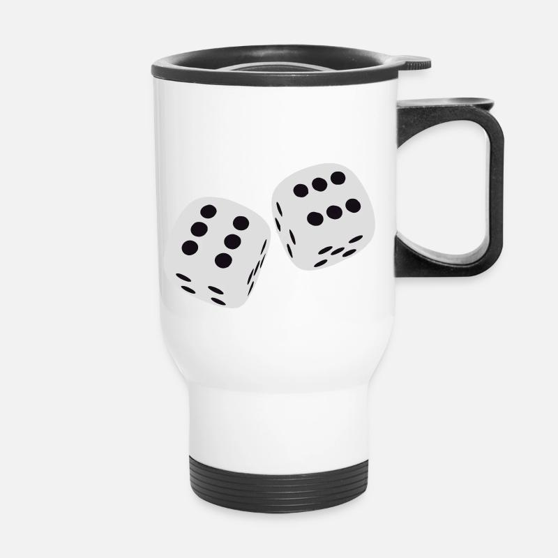 Dice - Thermal mug with handle - white