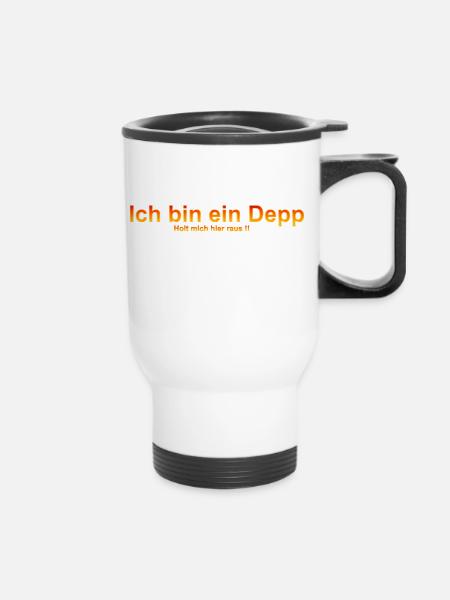 ich bin ein depp - Thermobecher mit Tragegriff - Weiß
