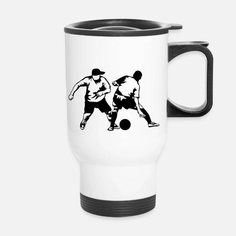 street_soccer_panna - Thermal mug with handle - white