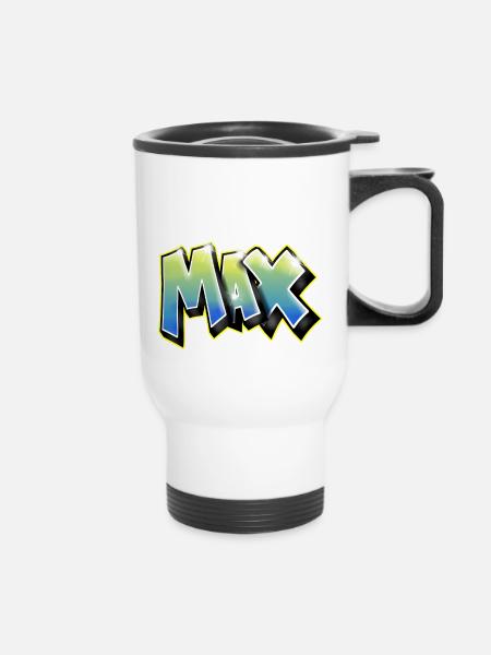 Graffiti max - Thermobecher mit Tragegriff - Weiß