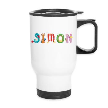 Simon - Thermobecher mit Tragegriff - Weiß - Vorne