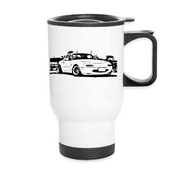 mx5 mk1 - Thermal mug with handle - white - Front