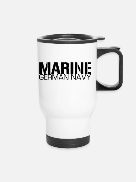 Marine - Deutsche Marine - Thermobecher mit Tragegriff - Weiß