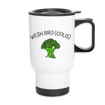 wesh bro (colis) - Tasse isotherme avec poignée - blanc - Devant