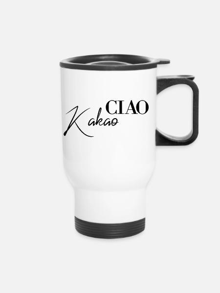 Ciao Kakao - Thermobecher mit Tragegriff - Weiß