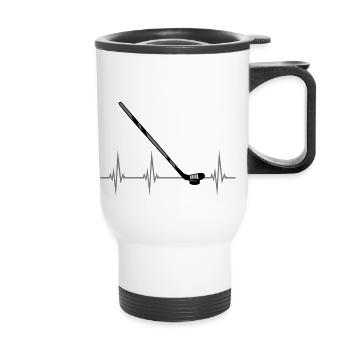 Puls Hockey Sticks - Thermal mug with handle - white - Front
