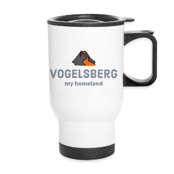 Vulkan Region Vogelsberg - my homeland - Thermobecher mit Tragegriff - Weiß - Vorne