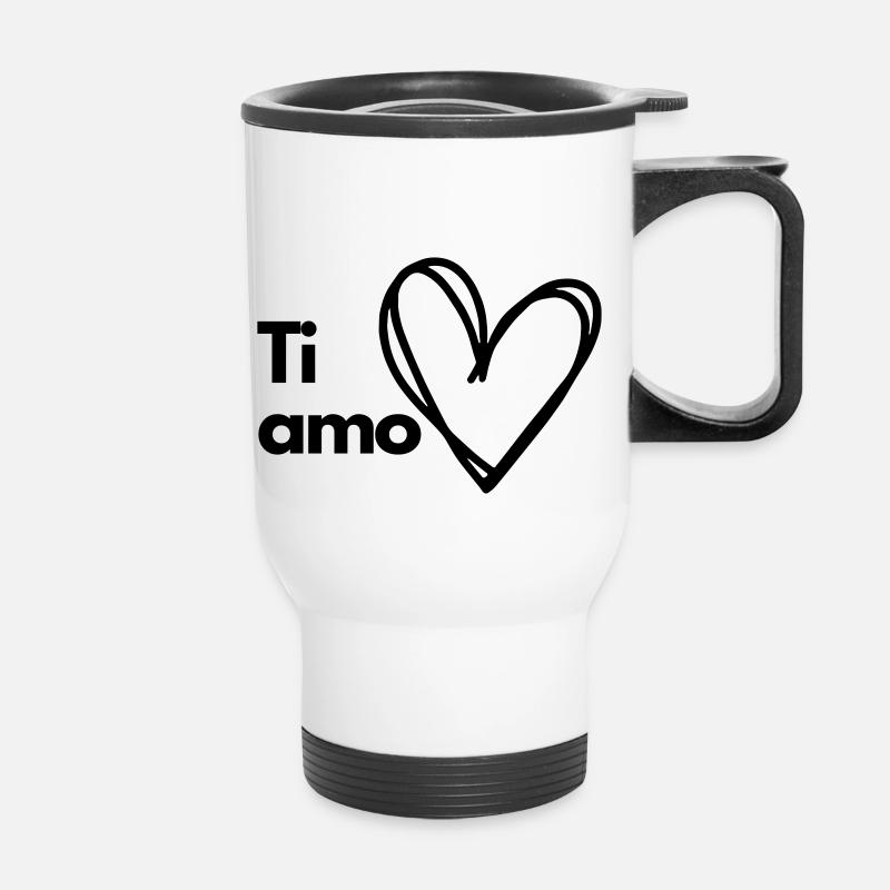 Ti amo - Thermobecher mit Tragegriff - Weiß